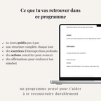 Contenu du programme Notion 60 jours avec exercices guidés après rupture